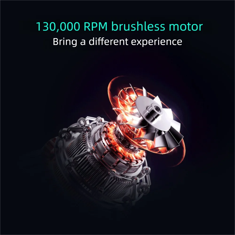 Violent Fan 130000RPM Powerful Air Blower Vacuum Dust Cleaner Type-C Charging Strong Winds 52m/s Brushless Turbo Jet Blower ﻿